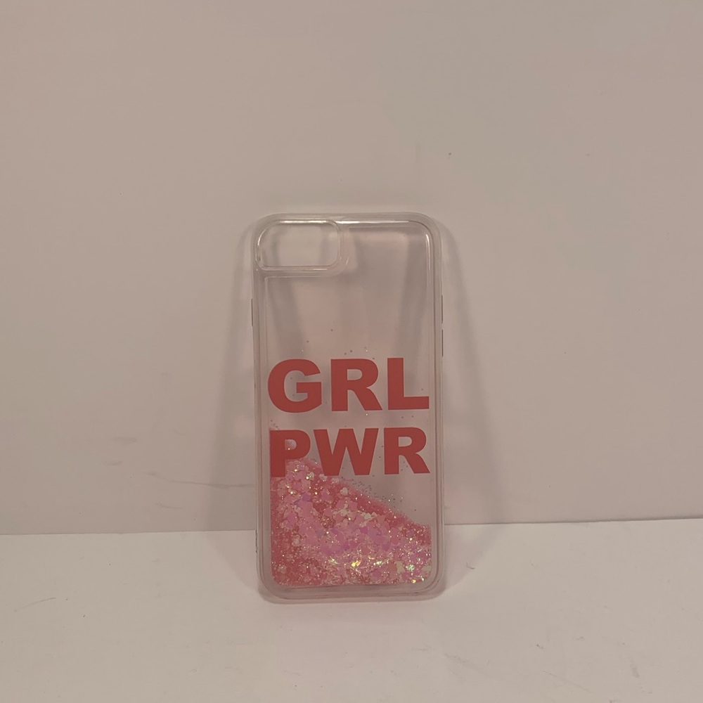 girl power glitter phone case